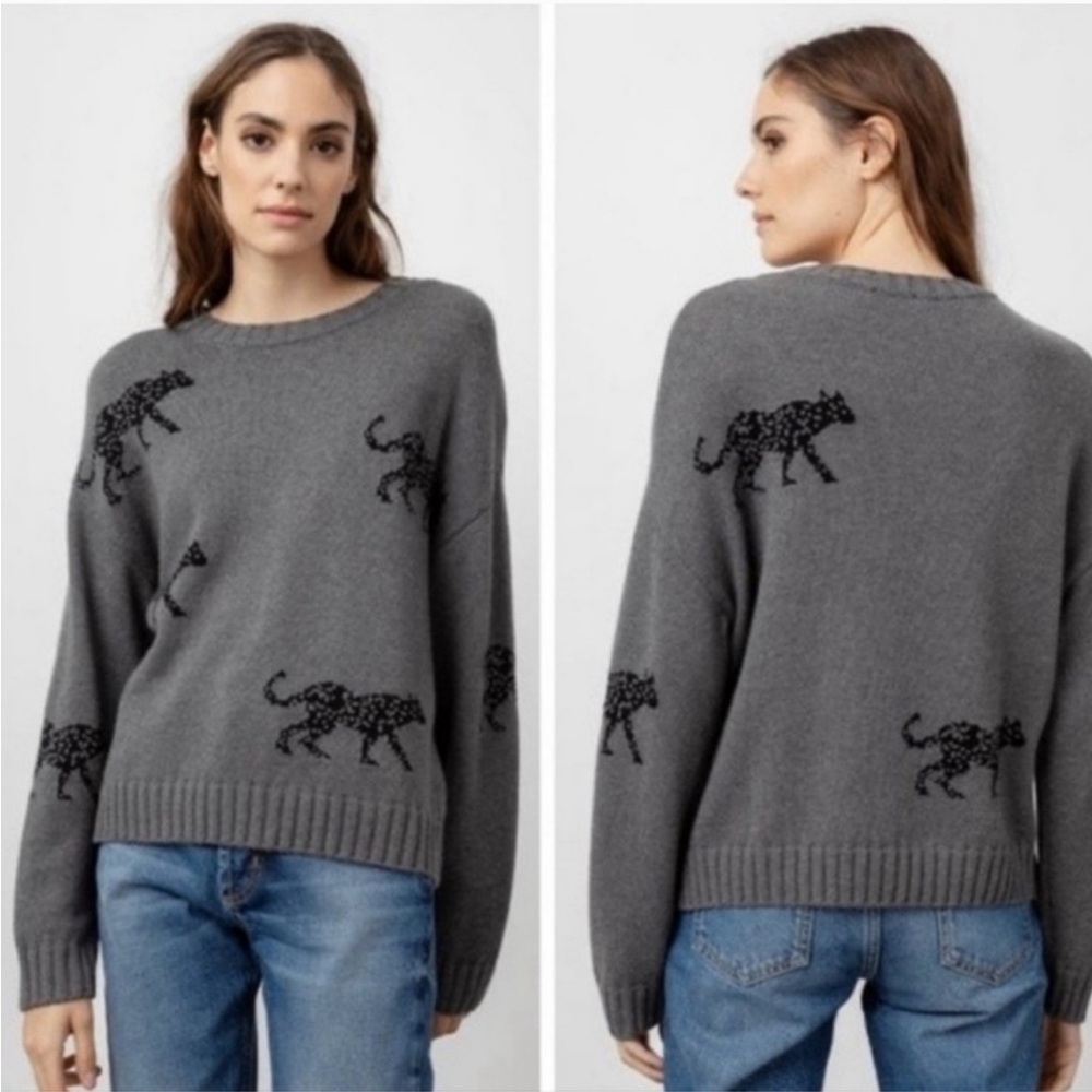Rails Ash Jungle Cat Sweater size S